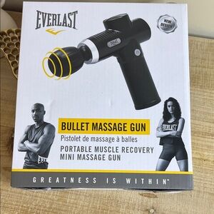 Everlast Black and Yellow Bullet Massage Gun